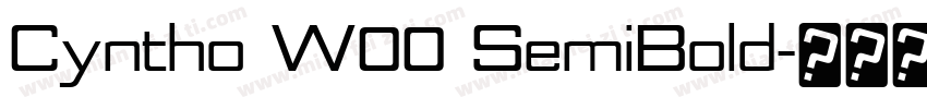 Cyntho W00 SemiBold字体转换